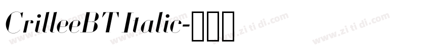 CrilleeBT Italic字体转换